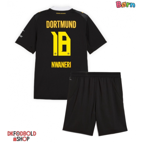 Borussia Dortmund Ethan Nwaneri #18 Udebanesæt Børn 2026-27 Kort ærmer (+ korte bukser)